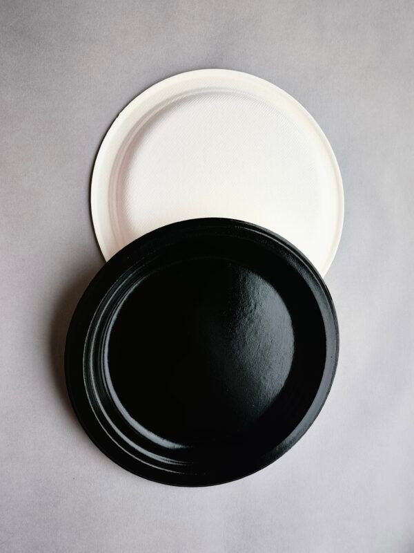 black pla lined plate